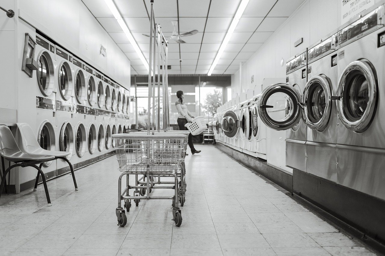 laundry saloon, laundry, person, washing machines, clean, wash, housework, washer, clothes, domestic, laundromat, dryers, carts, baskets, laundry, laundry, laundry, laundry, laundry, laundromat